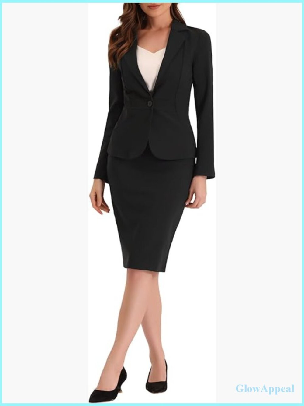 Women's 2 Piece Blazer & Pencil Skirt Set Business Suit